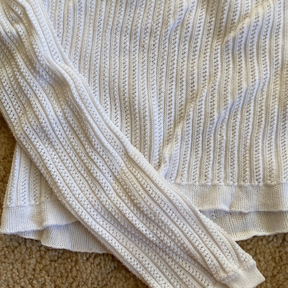 Forever 21 womens long sleeve white top size medium - Picture 2 of 4